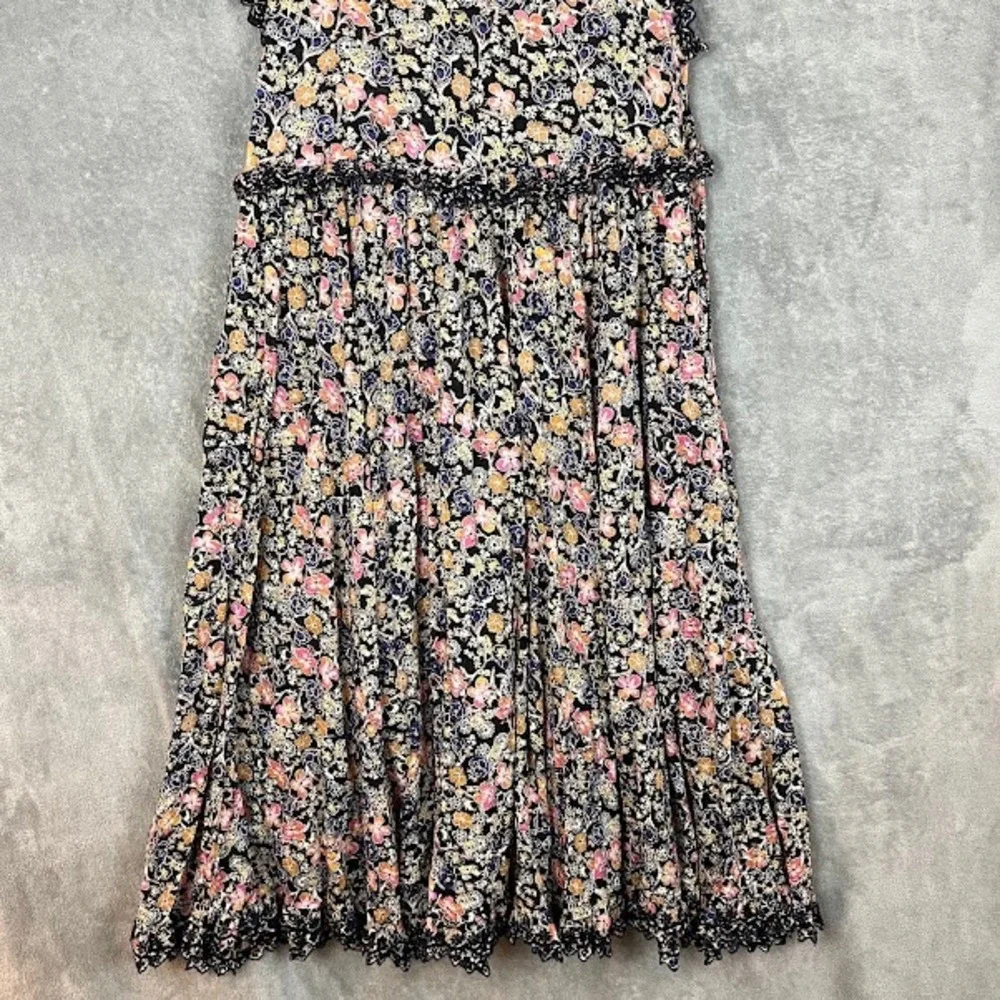 Free People Milania Midi Dress Womens S Floral Flowy Boho Oversized Peasant